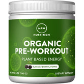 MRM Nutrition Pre-entrenamiento orgánico cereza negra, envase destacado para energía previa sesión.