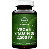 MRM Vitamina D3 Vegana en frasco: apoya la absorción de calcio para huesos fuertes