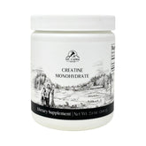 Mt. Capra Creatine con cuchara para mezclar, ideal para energía durante entrenamientos.
