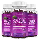 Mulittea gominolas calcio magnesio zinc sabor saúco en botella, consumo diario cómodo