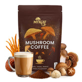 MYKAF café de hongos 6 en 1 para energía sostenida y sabor suave.