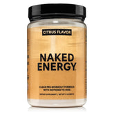 NAKED Citrus Energy en envase, ideal para energía limpia antes del entrenamiento