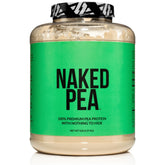 Naked Pea envase amarillo, proteína limpia para uso diario.