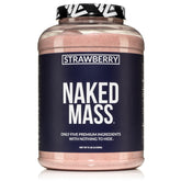 NAKED Strawberry Mass: envase 8 lb para ganancia de peso con proteína de alta calidad