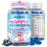 NATISLAND Kids Multivitamin gomitas azules para aporte diario.