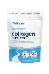 Frasco de NativePath Colágeno hidrolizado para mezclar y apoyar la piel.