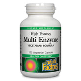 Natural Factors Multi Enzyme cápsulas en frasco, apoyo a la digestión diaria