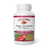 Natural Factors GrapeseedRich botella: posible apoyo antioxidante para la rutina diaria.