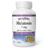 Natural Factors Stress-Relax Melatonin tabletas en botella para dormir mejor y descanso natural