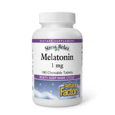 Natural Factors Stress-Relax Melatonina tableta menta, apoyo suave para dormir.