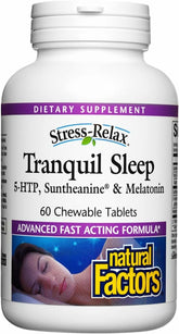 Natural Factors Tranquil Sleep: tabletas masticables para dormir mejor.