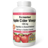 Natural Factors vinagre de manzana fermentado en botella, apoyo digestivo suave