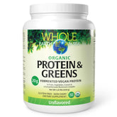 Natural Factors Whole Earth & Sea proteina vegetal sin sabor para batidos diarios