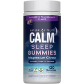 Gomitas Natural Vitality SLEEP en bote con sabor arándano granada para descanso suave