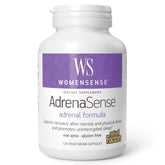 Natural Factors AdrenaSense botella mostrando el envase y apoyo al estrés