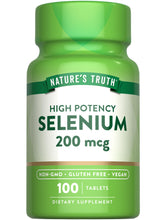 Nature's Truth selenio 200 mcg tableta en botella para dosis diaria