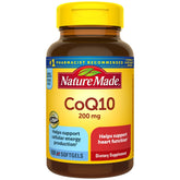 Nature Made CoQ10 200 mg cápsulas blandas en caja, apoyo para energía diaria.