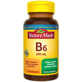 Nature Made Vitamina B6 100 mg en tabletas para uso diario.