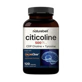 NatureBell Citicolina 500mg en botella, apoyo diario para la función cerebral.