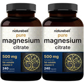 NatureBell Citrato de Magnesio 500 mg: cápsulas fáciles de digerir para uso diario.