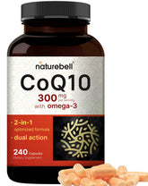 NatureBell CoQ10 300 mg - botella frontal, apoyo al corazón y energía diaria