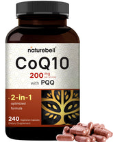 NatureBell CoQ10 con PQQ, cápsulas para uso diario y energía sostenida.