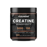 NatureBell Creatina Monohidrato en envase de 500 g para tu rutina diaria.