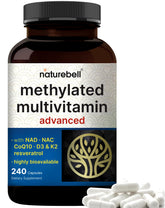 NatureBell multivitamínico metilado frasco de cápsulas para energía diaria