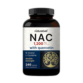 NatureBell NAC 1200 mg con quercetina - botella, apoyo antioxidante diario