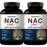 NatureBell NAC doble pack botellas, apoyo antioxidante diario para bienestar.