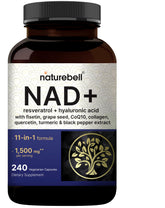 NatureBell NAD+ Complex: botella visible para uso diario y energía sostenida.