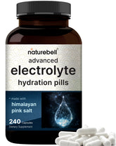 NatureBell píldoras-electrolito-240: hidratación diaria para energía sostenida durante el día.