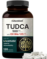 NatureBell TUDCA 500 mg en envase muestra posible apoyo a la salud hepática