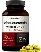 NatureBell Zinc Quercetina: bote frontal, apoyo inmunológico diario
