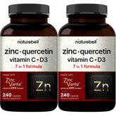 NatureBell zinc quercetina cápsulas en botella, apoyo para la inmunidad diaria