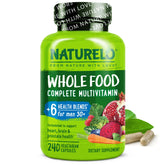 NATURELO cápsulas de alimentos reales para hombres 50+, energía diaria gracias a nutrientes vegetales.