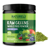NATURELO polvo verdes crudos en contenedor, energía diaria potencial