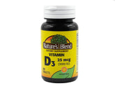 Nature's Blend NAT B VIT D3 TB 1000IU 100, frontal envase para rutina diaria
