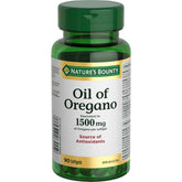 Nature's Bounty Aceite de Orégano, botella frontal, fuente de antioxidantes para uso diario.