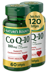 Nature's Bounty CoQ10 L-Carnitina en frascos para uso diario