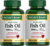 Nature's Bounty Omega-3 1000 mg, botella de cápsulas recubiertas para uso diario