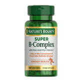 Nature's Bounty Super B Complejo, frasco con etiqueta, apoyo para energía diaria