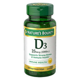 Nature's Bounty Vitamina D3 1000 cápsulas suaves para apoyo diario