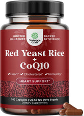 Natures Craft Arroz de Levadura Roja con CoQ10, botella para uso diario.