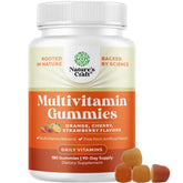 Gomitas multivitamínicas Natures Craft en bote para energía sostenida.