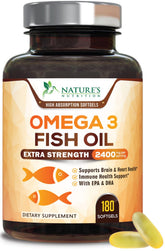 Nature's Nutrition Omega3 cápsulas frente: soporte diario para corazón y cerebro.