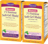 Nature's Secret Mujer 73 Nutrientes cápsulas blandas en bote para bienestar diario.