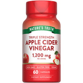 Nature's Truth vinagre de manzana en botella, potencia 1200 mg para uso diario.