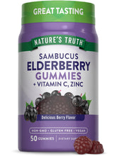 Nature's Truth gomitas de sauco negro sabor fruta, posible impulso diario de bienestar.