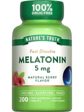 Nature's Truth Melatonina tableta disolución rápida sabor baya para dormir mejor